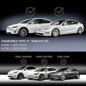 Inskin Tempered Glass Screen Protector for Tesla Model X/S (2021-2025) (17") - Auto-Align, Anti-Fingerprint Plasma Coating