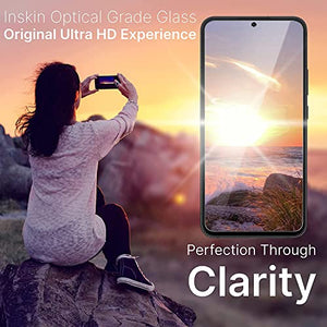 Inskin Tempered Glass Screen Protector for Samsung Fan Edition (FE) Series - Ultimate 3+3 Bundle with Camera Lens Guard and Auto Alignment Tray - Ultra HD, Case Compatible