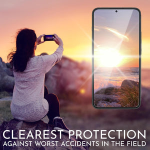 Inskin Tempered Glass Screen Protector for Samsung Fan Edition (FE) Series - Ultimate 3+3 Bundle with Camera Lens Guard and Auto Alignment Tray - Ultra HD, Case Compatible