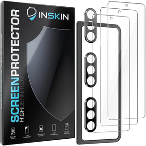 Inskin Tempered Glass for Samsung Galaxy Z Fold 6 Screen Protector (7.6”, 2024) - 3+3 Set for Outer Screen & Camera, Auto-Align Install, Plasma Coating, Case Friendly