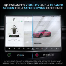 Load image into Gallery viewer, Inskin Tempered Glass Screen Protector Set for Tesla Model X/S (2021-2025) - Dashboard (17&quot;) &amp; Rear Screen (8&quot;), Auto-Align, Anti-Fingerprint Plasma Coating