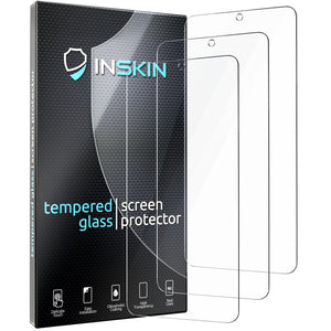 Inskin Screen Protector for Samsung Galaxy A51 4G / A51 5G / A51 5G UW 6.5 inch – 3-Pack, Tempered Glass, Plasma Coating, Fingerprint ID Support, Fits Cases